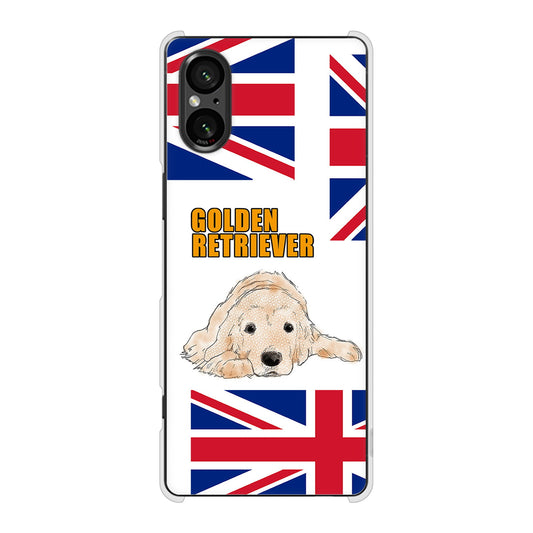Xperia 5 V SOG12 au 高画質仕上げ 背面印刷 ハードケースゴールデンレトリバー