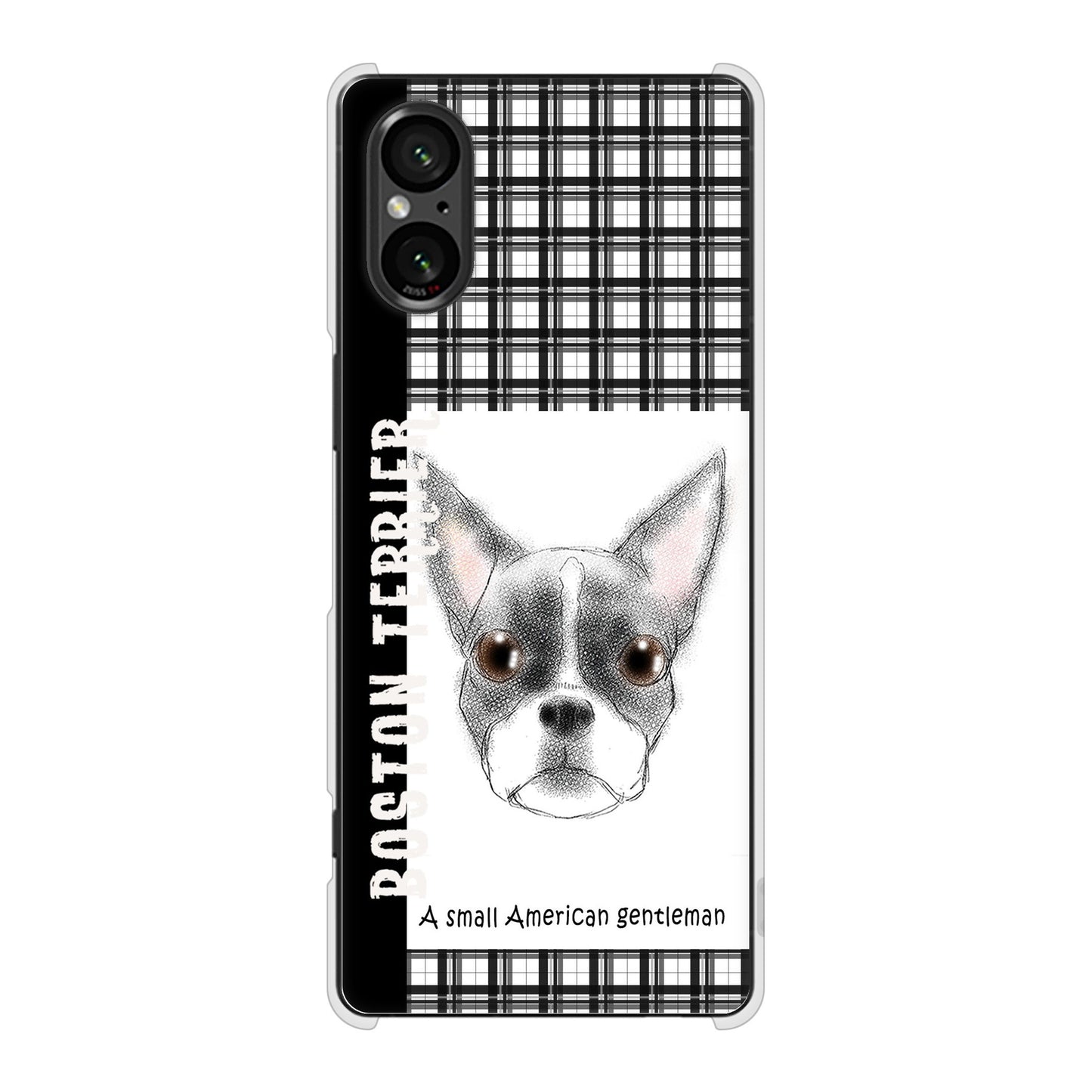 Xperia 5 V SOG12 au 高画質仕上げ 背面印刷 ハードケースボストンテリア