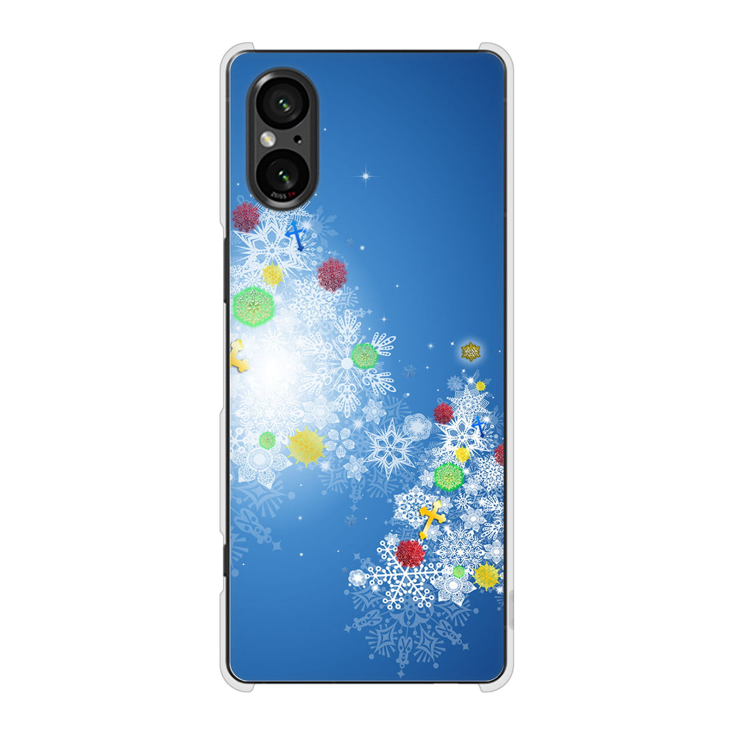 Xperia 5 V SOG12 au 高画質仕上げ 背面印刷 ハードケースクリスマス