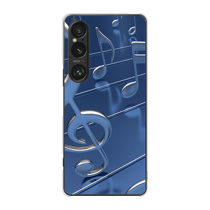 Xperia 1 VI SOG13 au 高画質仕上げ 背面印刷 ハードケース音符
