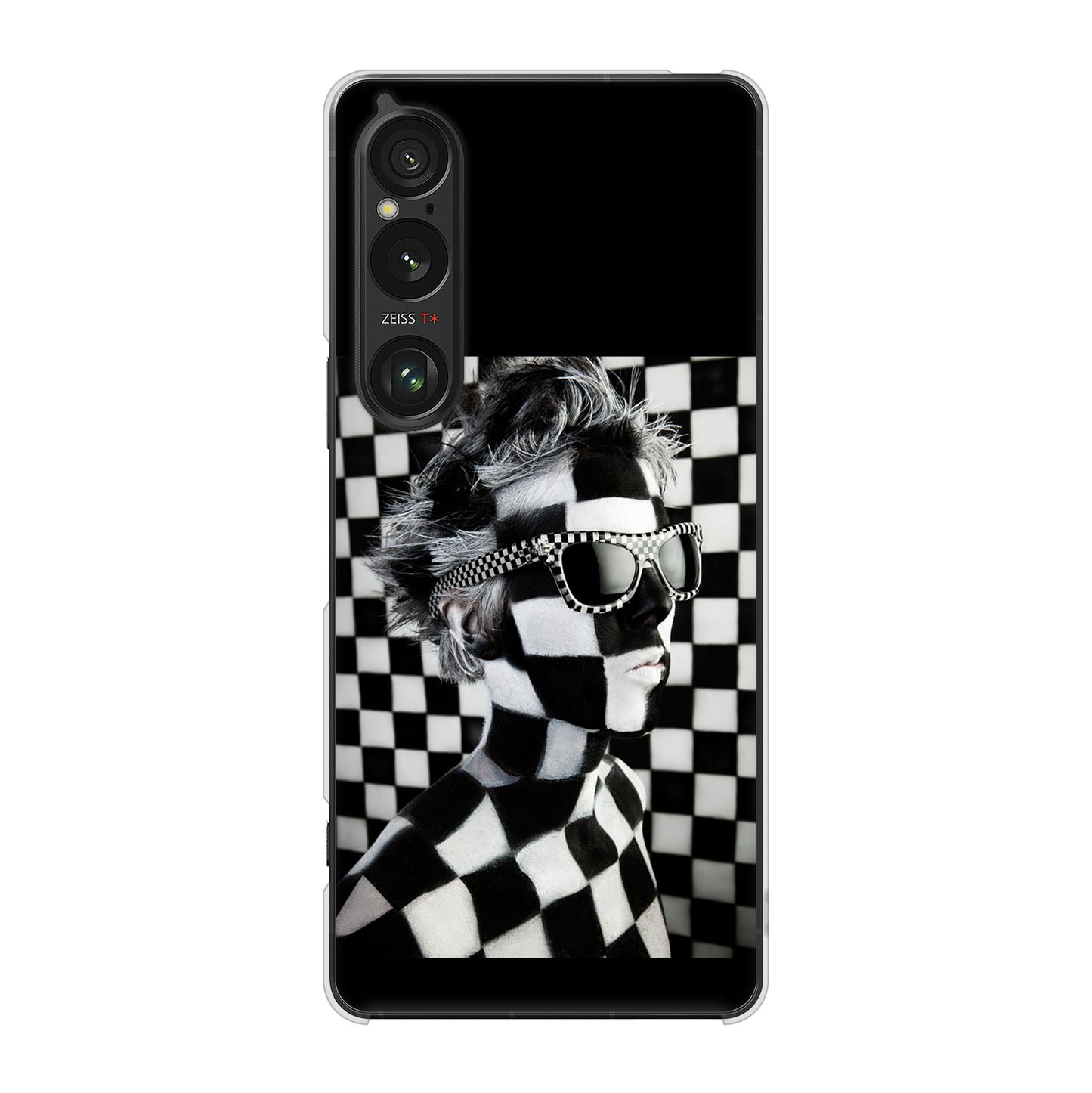Xperia 1 VI SOG13 au 高画質仕上げ 背面印刷 ハードケース 【357 bk&wh】