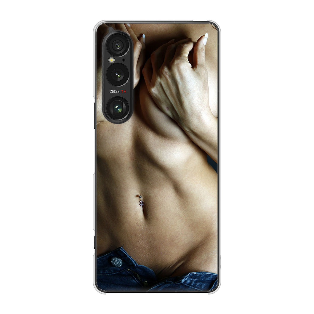 Xperia 1 VI SOG13 au 高画質仕上げ 背面印刷 ハードケース 【602 ボディライン】