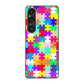 Xperia 1 VI SOG13 au 高画質仕上げ 背面印刷 ハードケース 【727 カラフルパズル】