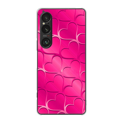 Xperia 1 VI SOG13 au 高画質仕上げ 背面印刷 ハードケースかくれハート