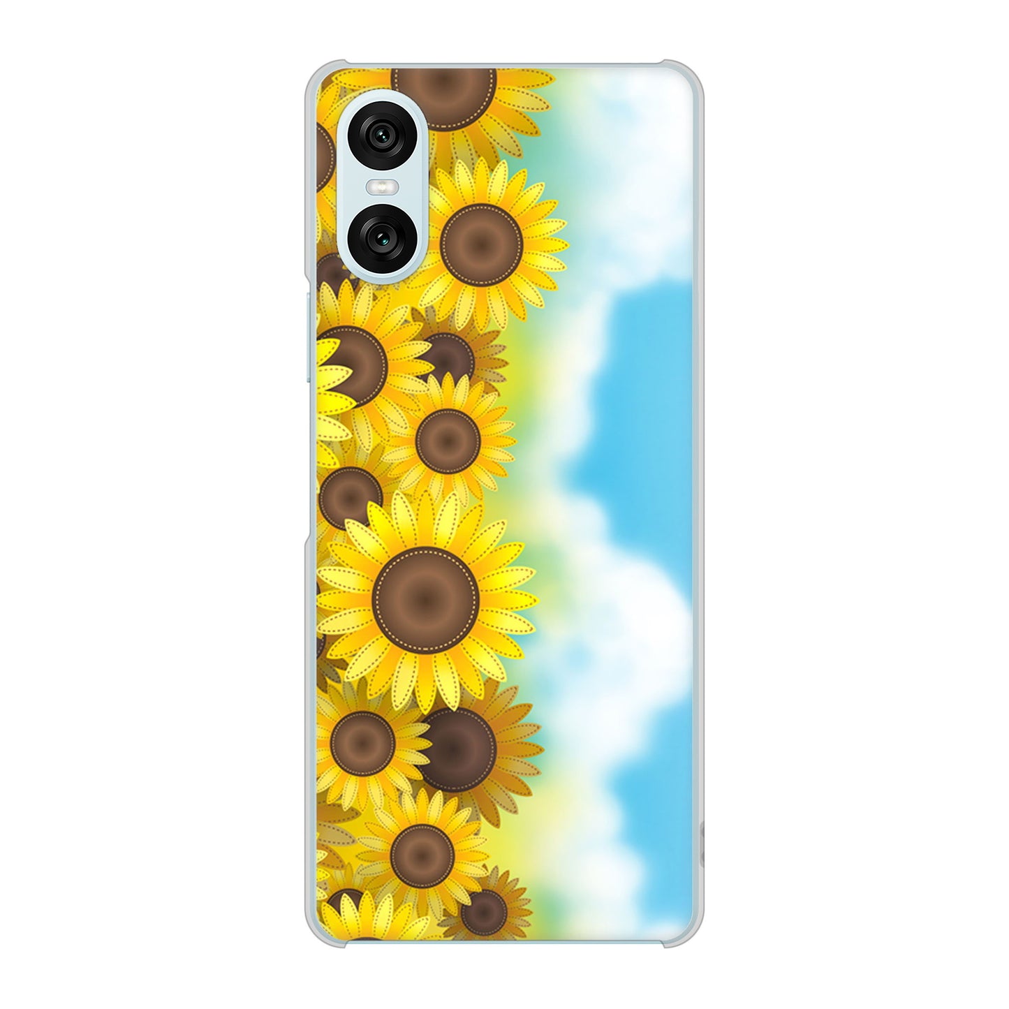 Xperia 10 VI SOG14 au 高画質仕上げ 背面印刷 ハードケース 【148 ひまわり畑】