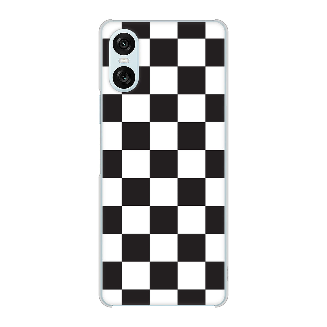 Xperia 10 VI SOG14 au 高画質仕上げ 背面印刷 ハードケース 【151 フラッグチェック】