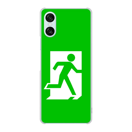 Xperia 10 VI SOG14 au 高画質仕上げ 背面印刷 ハードケース 【163 非常口】