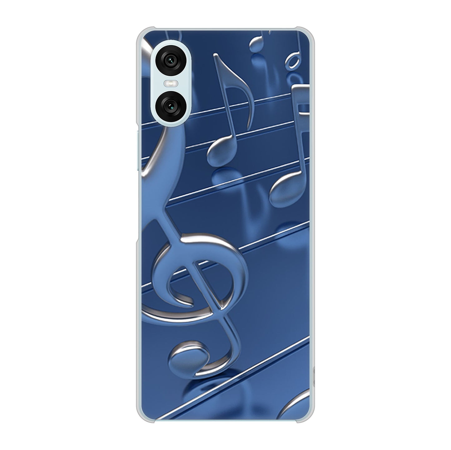 Xperia 10 VI SOG14 au 高画質仕上げ 背面印刷 ハードケース音符
