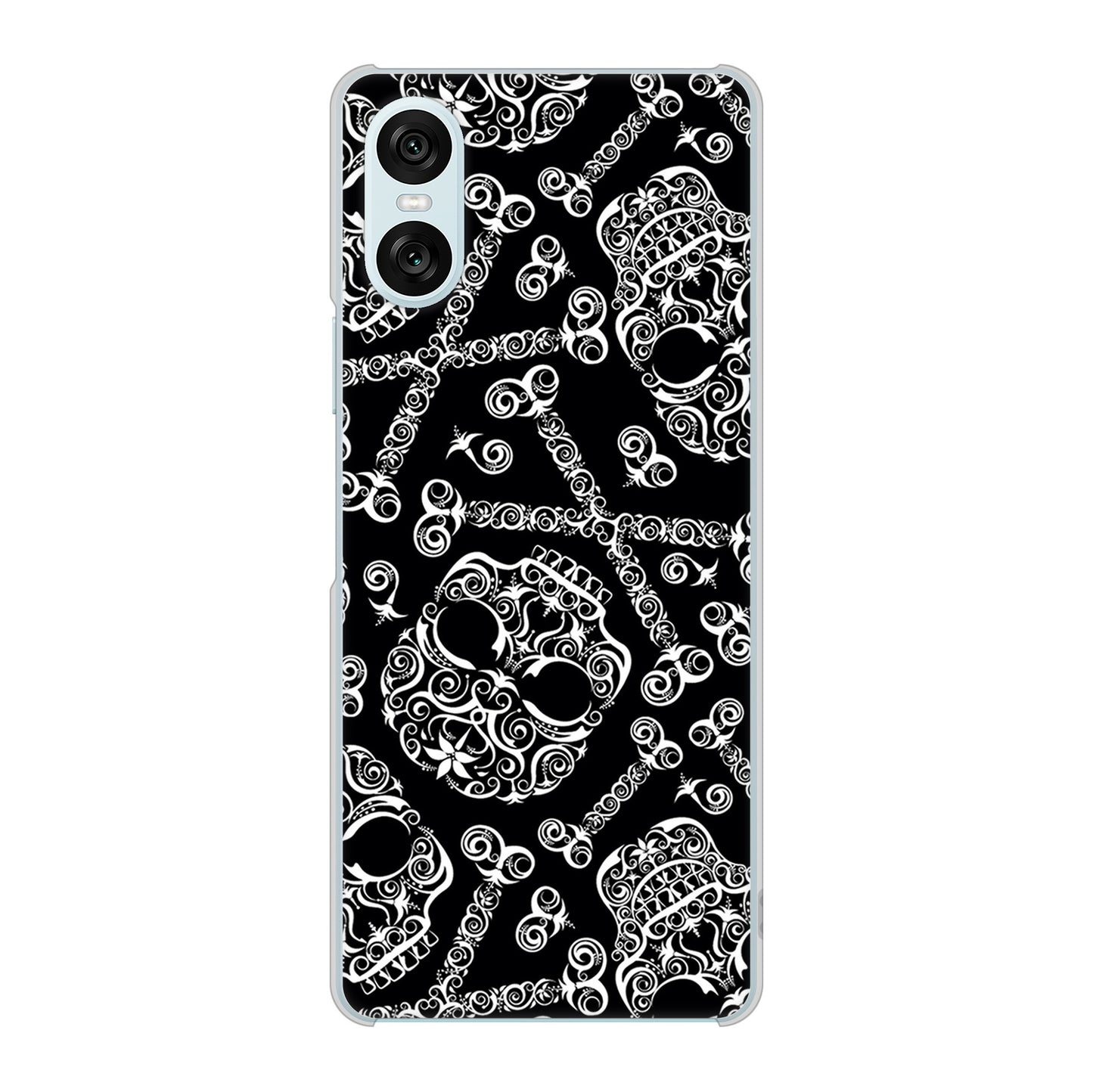 Xperia 10 VI SOG14 au 高画質仕上げ 背面印刷 ハードケース 【363 ドクロの刺青】