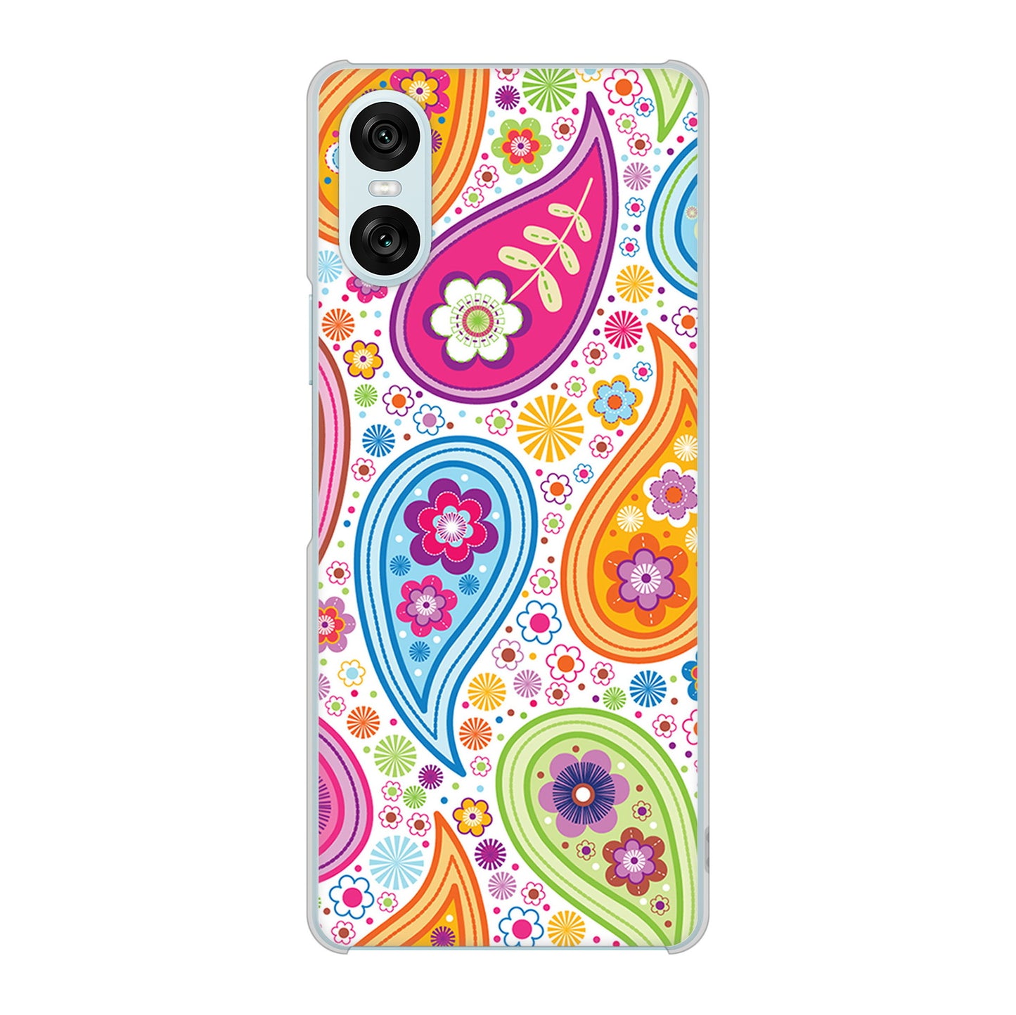 Xperia 10 VI SOG14 au 高画質仕上げ 背面印刷 ハードケースペイズリー