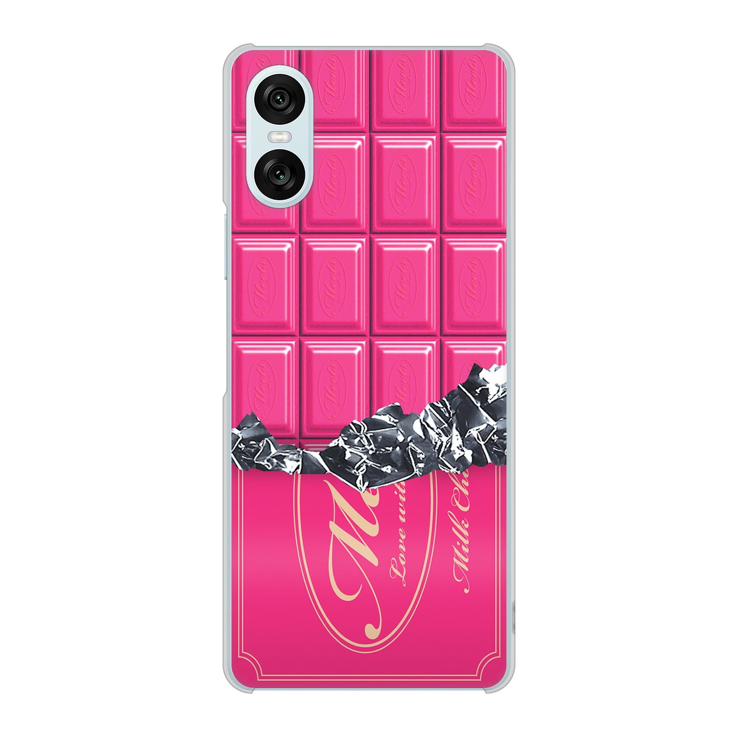 Xperia 10 VI SOG14 au 高画質仕上げ 背面印刷 ハードケース板チョコ