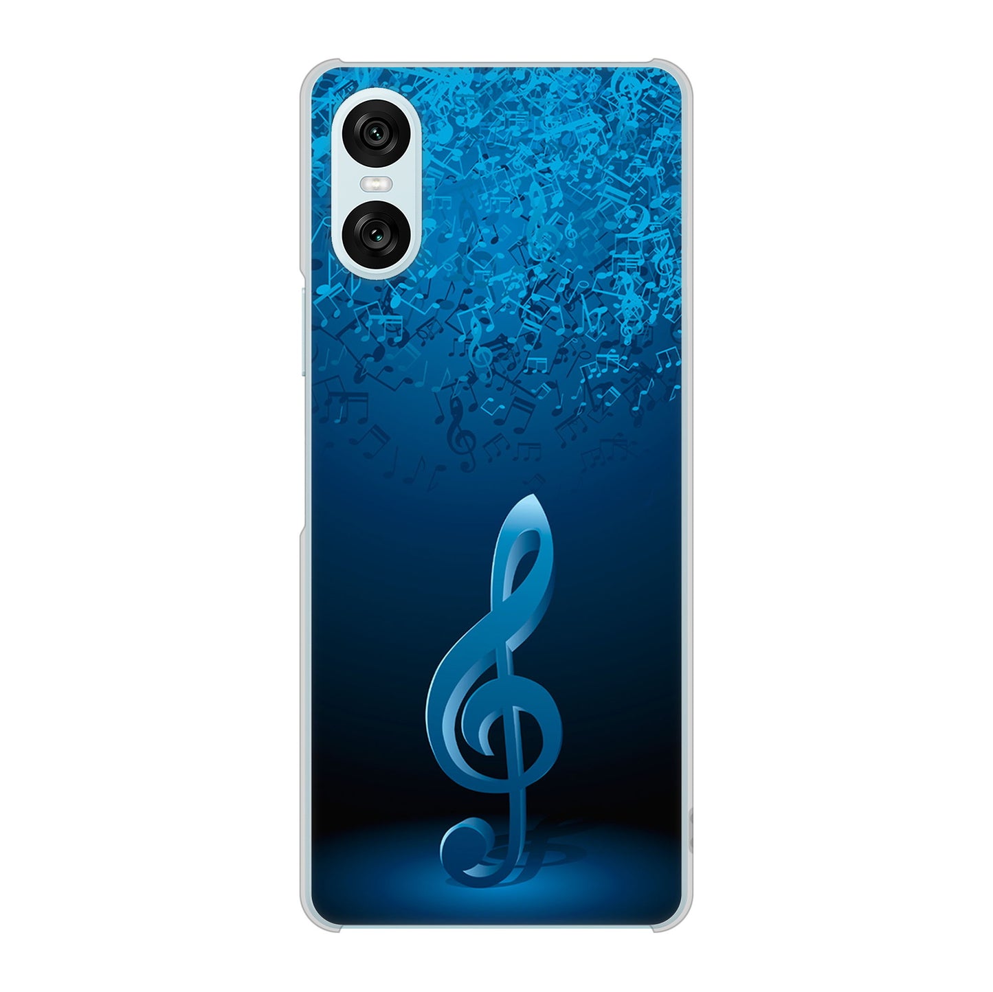Xperia 10 VI SOG14 au 高画質仕上げ 背面印刷 ハードケース音符
