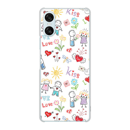Xperia 10 VI SOG14 au 高画質仕上げ 背面印刷 ハードケースカップル＆ファミリー