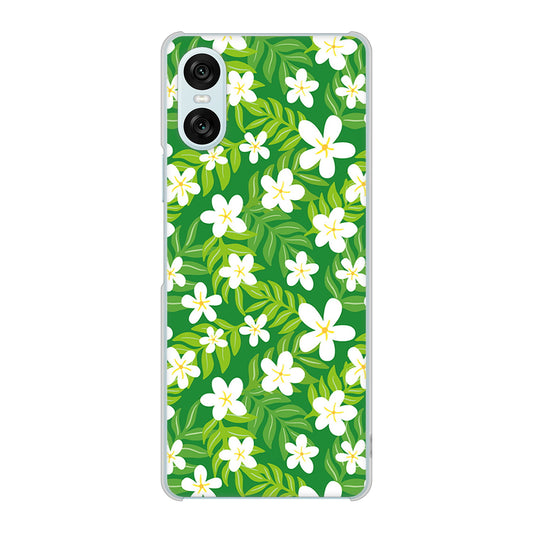 Xperia 10 VI SOG14 au 高画質仕上げ 背面印刷 ハードケース 【760 ジャスミンの花畑】