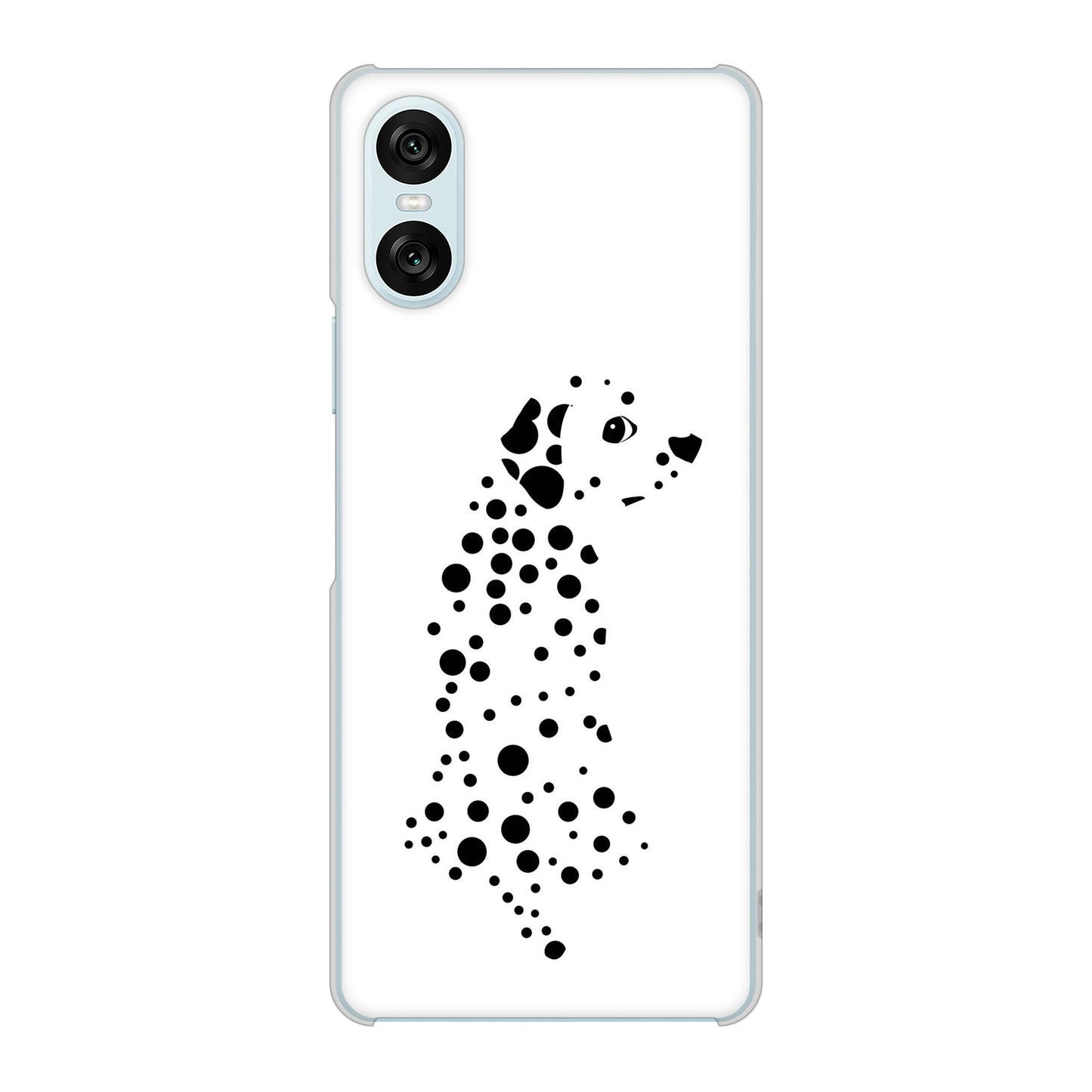 Xperia 10 VI SOG14 au 高画質仕上げ 背面印刷 ハードケース 【1038 振り向くダルメシアン（WH）】