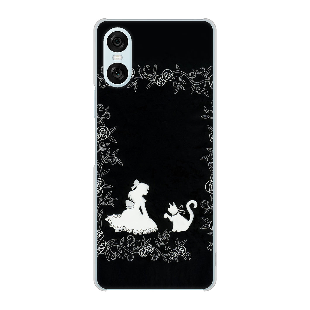 Xperia 10 VI SOG14 au 高画質仕上げ 背面印刷 ハードケースお姫様とネコ