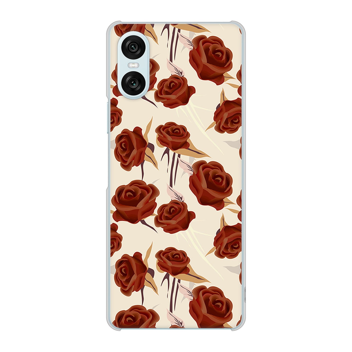 Xperia 10 VI SOG14 au 高画質仕上げ 背面印刷 ハードケース 【1157 クラシックローズ】
