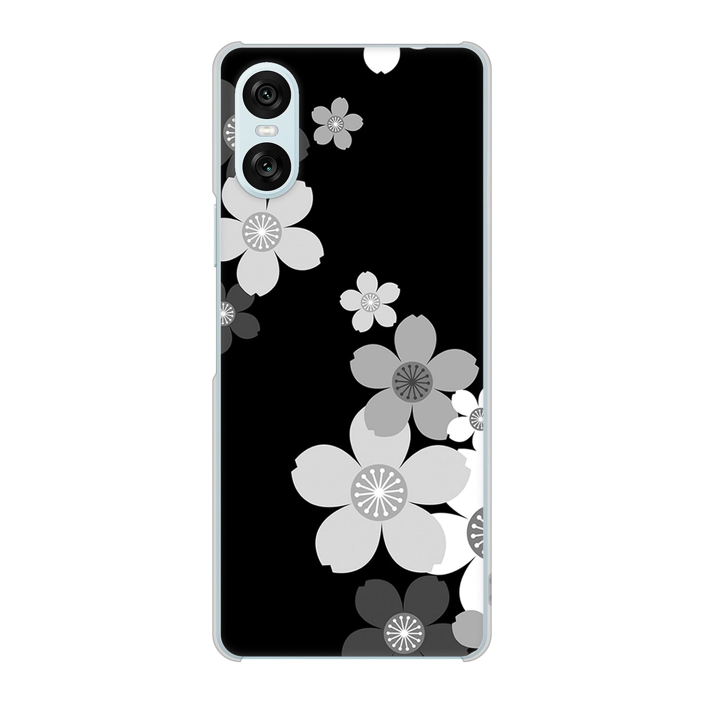 Xperia 10 VI SOG14 au 高画質仕上げ 背面印刷 ハードケース 【1334 桜のフレーム】