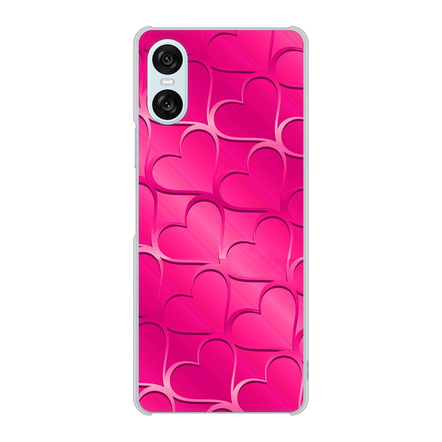 Xperia 10 VI SOG14 au 高画質仕上げ 背面印刷 ハードケースかくれハート