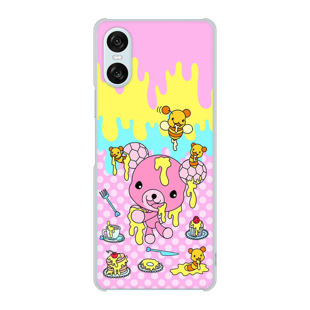 Xperia 10 VI SOG14 au 高画質仕上げ 背面印刷 ハードケースむかいあぐる ハニベア