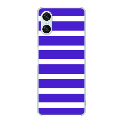 Xperia 10 VI SOG14 au 高画質仕上げ 背面印刷 ハードケースシンプルボーダー