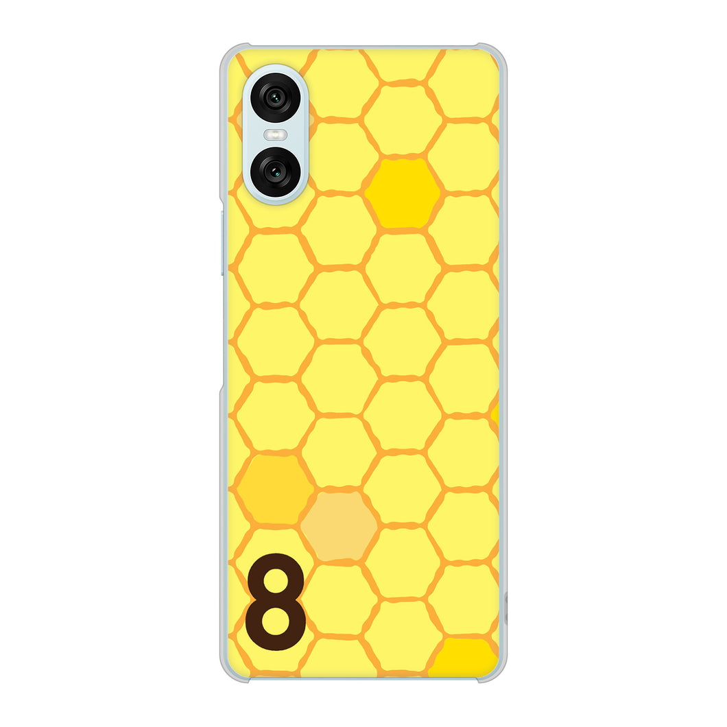 Xperia 10 VI SOG14 au 高画質仕上げ 背面印刷 ハードケース 【IB913 はちの巣】