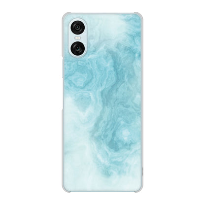 Xperia 10 VI SOG14 au 高画質仕上げ 背面印刷 ハードケース大理石BK