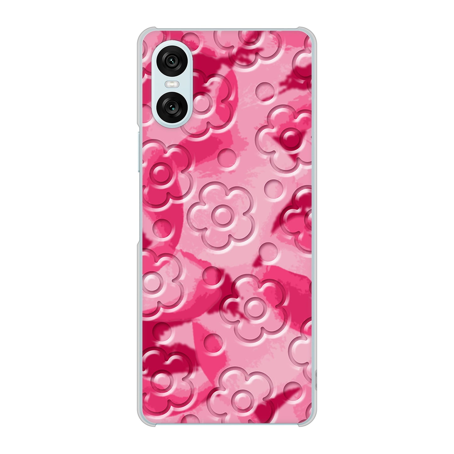 Xperia 10 VI SOG14 au 高画質仕上げ 背面印刷 ハードケースフラワーヴェルニ