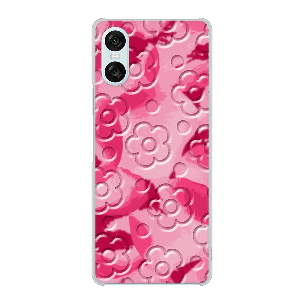 Xperia 10 VI SOG14 au 高画質仕上げ 背面印刷 ハードケースフラワーヴェルニ