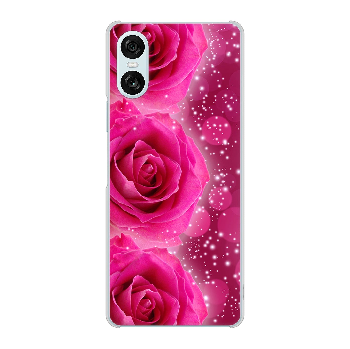 Xperia 10 VI SOG14 au 高画質仕上げ 背面印刷 ハードケース 【VA815 3連のバラ】