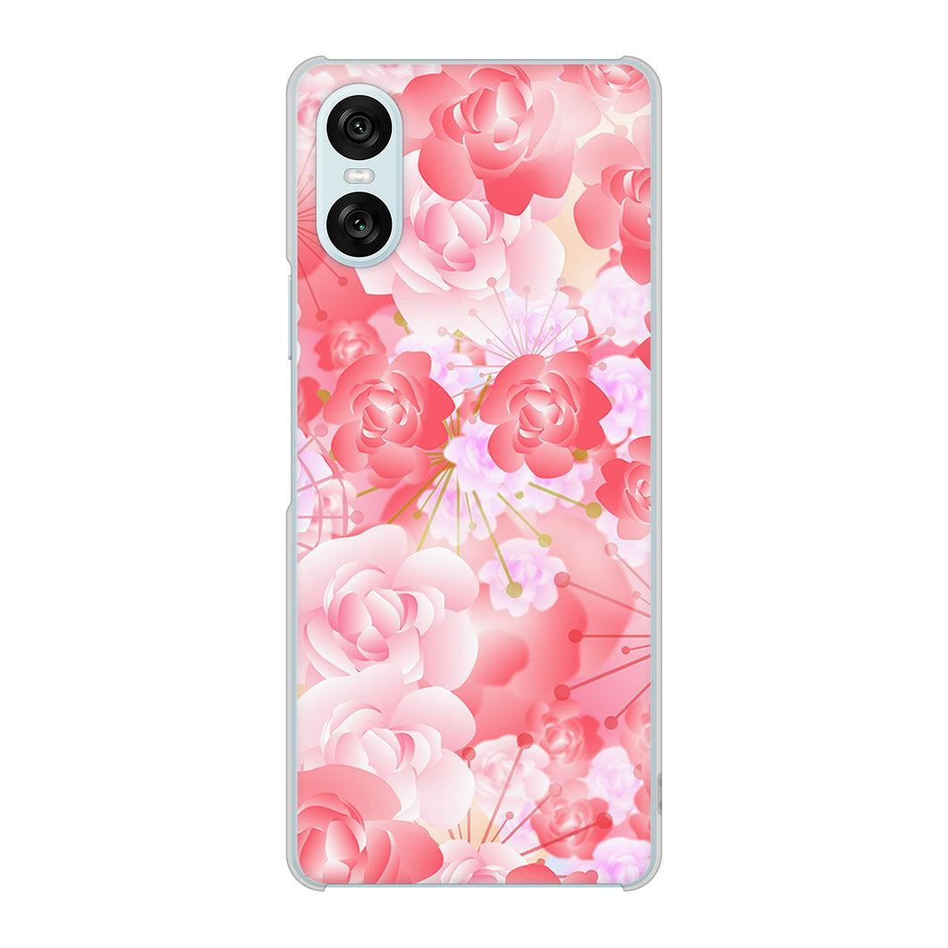 Xperia 10 VI SOG14 au 高画質仕上げ 背面印刷 ハードケース 【VA817 はんなり色の華】
