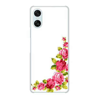 Xperia 10 VI SOG14 au 高画質仕上げ 背面印刷 ハードケースロマンチックなバラ