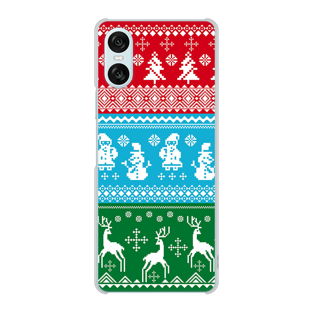 Xperia 10 VI SOG14 au 高画質仕上げ 背面印刷 ハードケースクリスマス