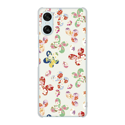 Xperia 10 VI SOG14 au 高画質仕上げ 背面印刷 ハードケース和花柄