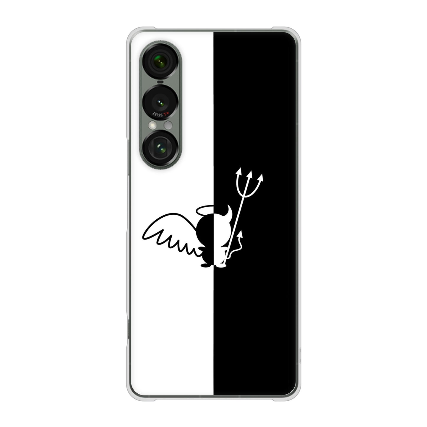 Xperia 1 VII SOG15 au 高画質仕上げ 背面印刷 ハードケース 【027 ハーフデビット】