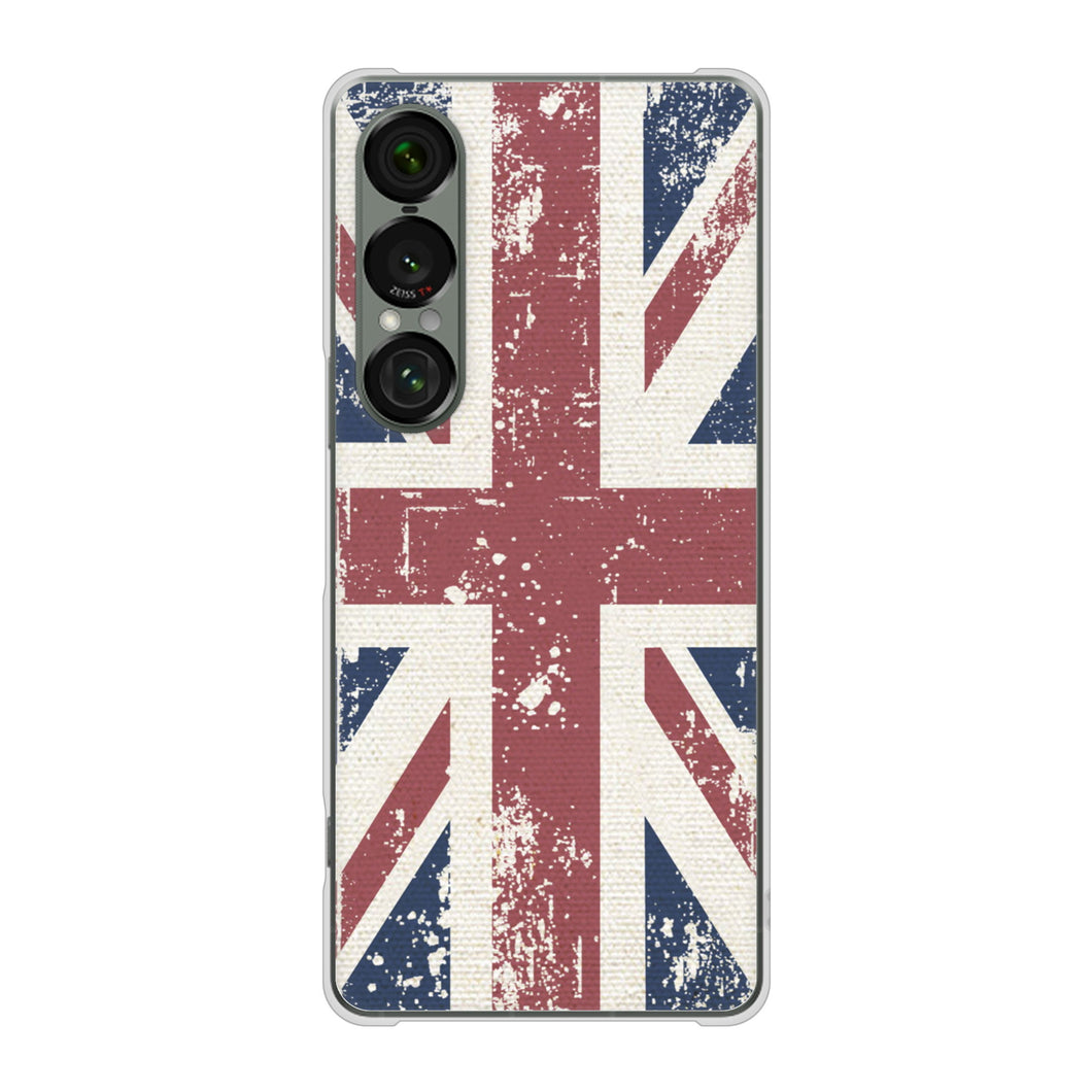 Xperia 1 VII SOG15 au 高画質仕上げ 背面印刷 ハードケースユニオンジャック