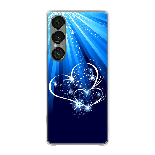 Xperia 1 VII SOG15 au 高画質仕上げ 背面印刷 ハードケースきらめきハート
