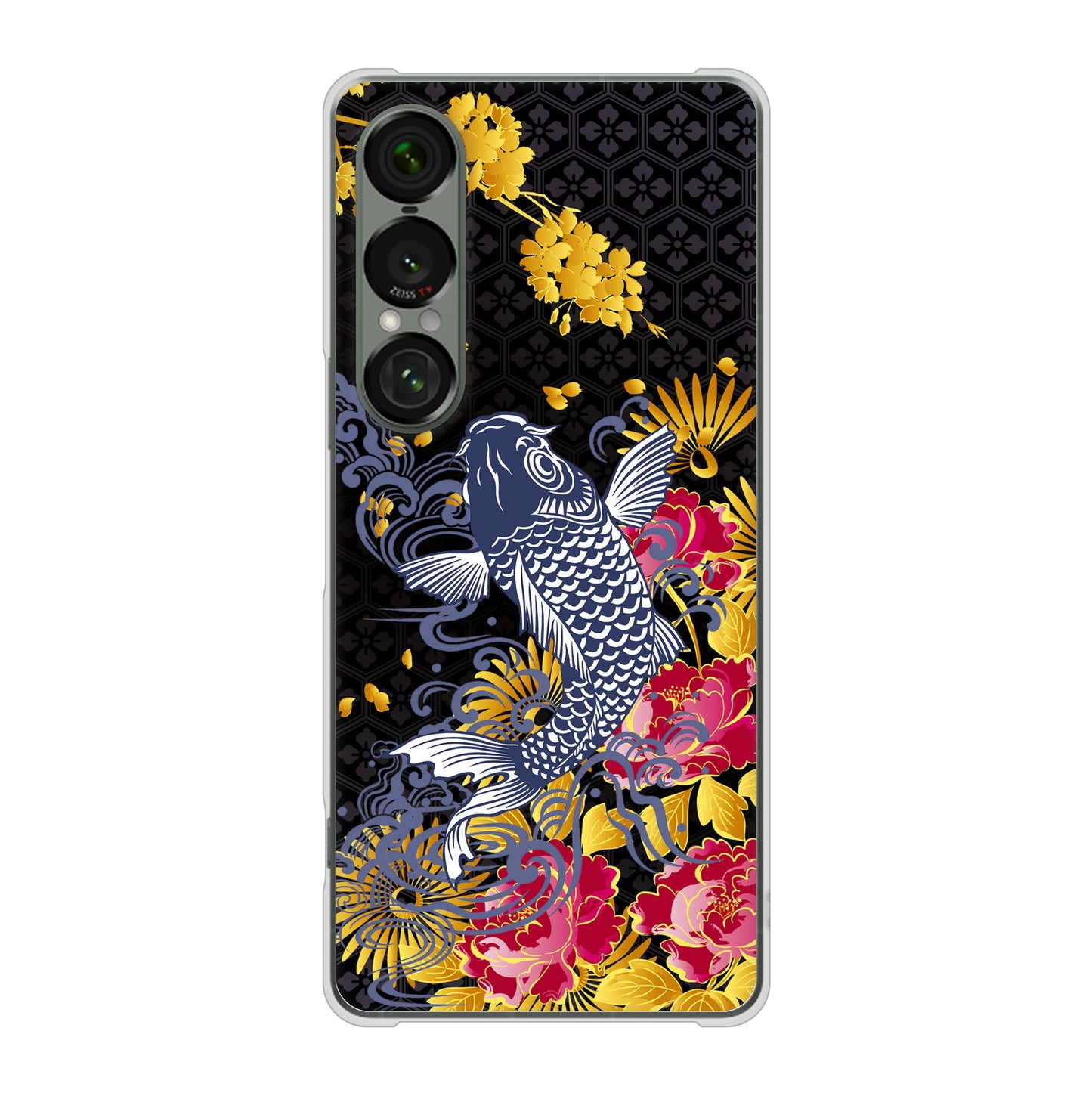 Xperia 1 VII SOG15 au 高画質仕上げ 背面印刷 ハードケース鯉