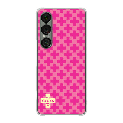 Xperia 1 VII SOG15 au 高画質仕上げ 背面印刷 ハードケースクロスドット