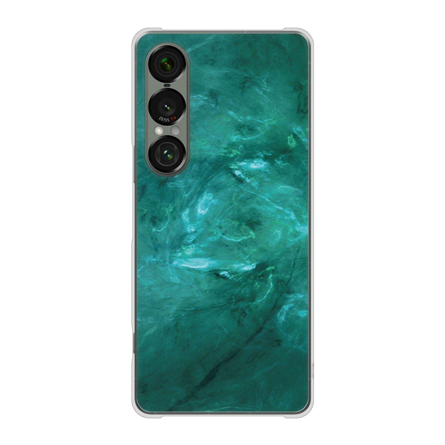 Xperia 1 VII SOG15 au 高画質仕上げ 背面印刷 ハードケース大理石BK