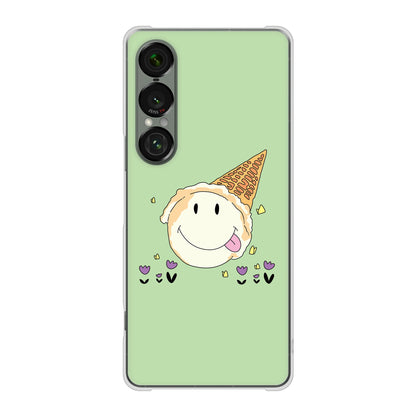 Xperia 1 VII SOG15 au 高画質仕上げ 背面印刷 ハードケーススイーツイラスト