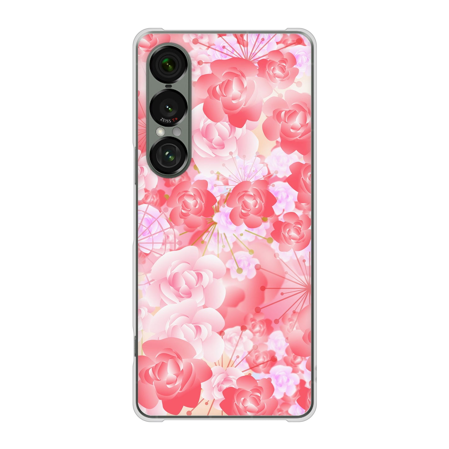 Xperia 1 VII SOG15 au 高画質仕上げ 背面印刷 ハードケース 【VA817 はんなり色の華】