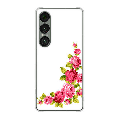 Xperia 1 VII SOG15 au 高画質仕上げ 背面印刷 ハードケースロマンチックなバラ