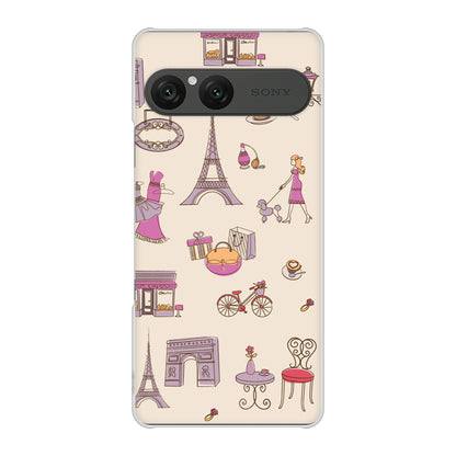 Xperia 10 VII SOG16 au 高画質仕上げ 背面印刷 ハードケースLOVE フランス