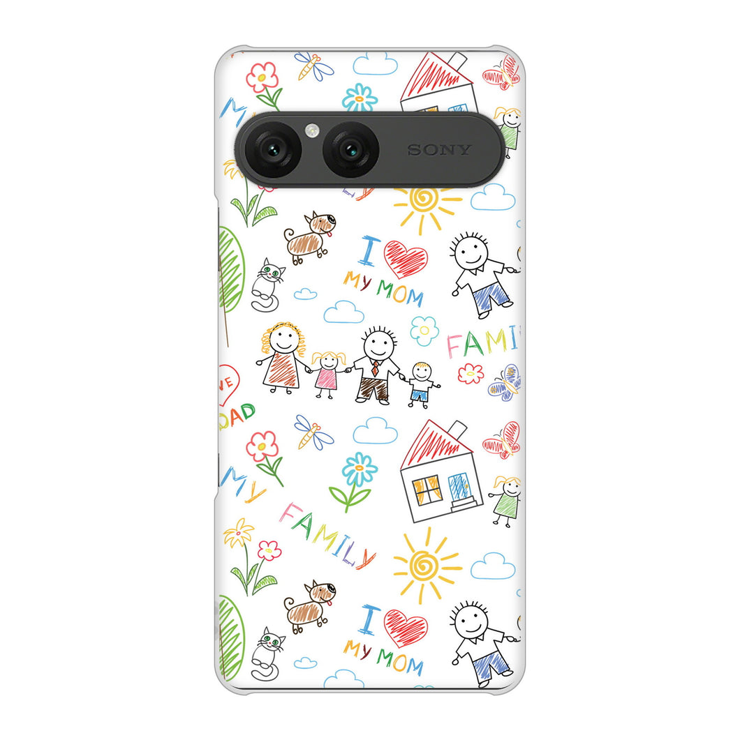 Xperia 10 VII SOG16 au 高画質仕上げ 背面印刷 ハードケースカップル＆ファミリー