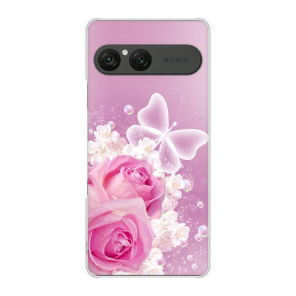 Xperia 10 VII SOG16 au 高画質仕上げ 背面印刷 ハードケースロマンチックなバラ