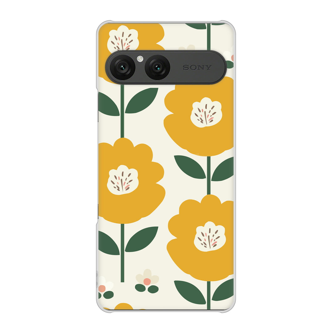 Xperia 10 VII SOG16 au 高画質仕上げ 背面印刷 ハードケース北欧風花柄