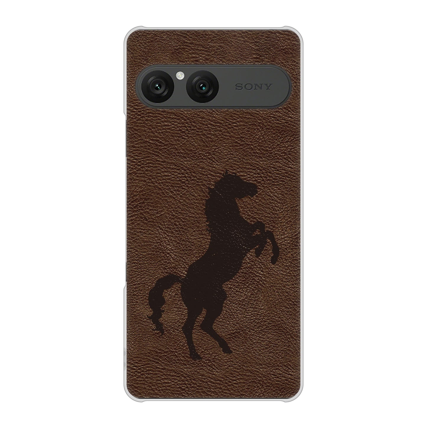Xperia 10 VII SOG16 au 高画質仕上げ 背面印刷 ハードケースレザー風