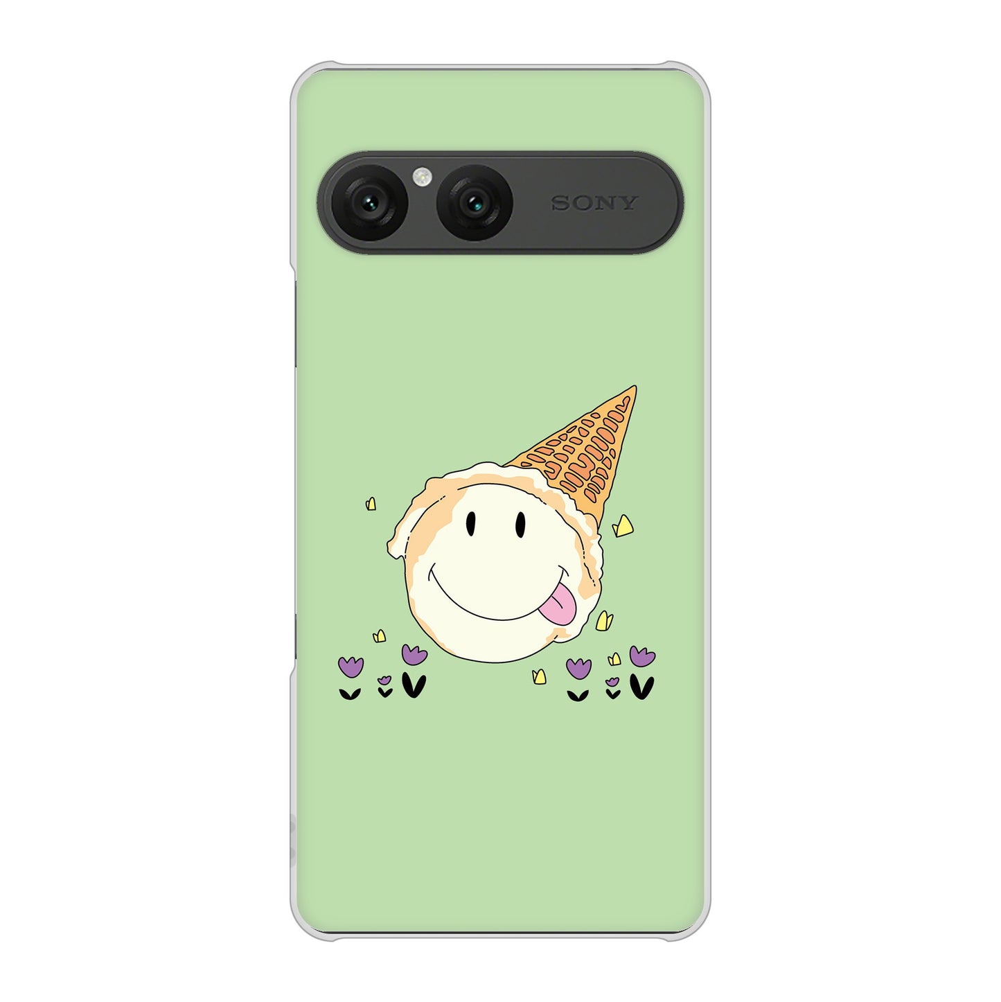 Xperia 10 VII SOG16 au 高画質仕上げ 背面印刷 ハードケーススイーツイラスト