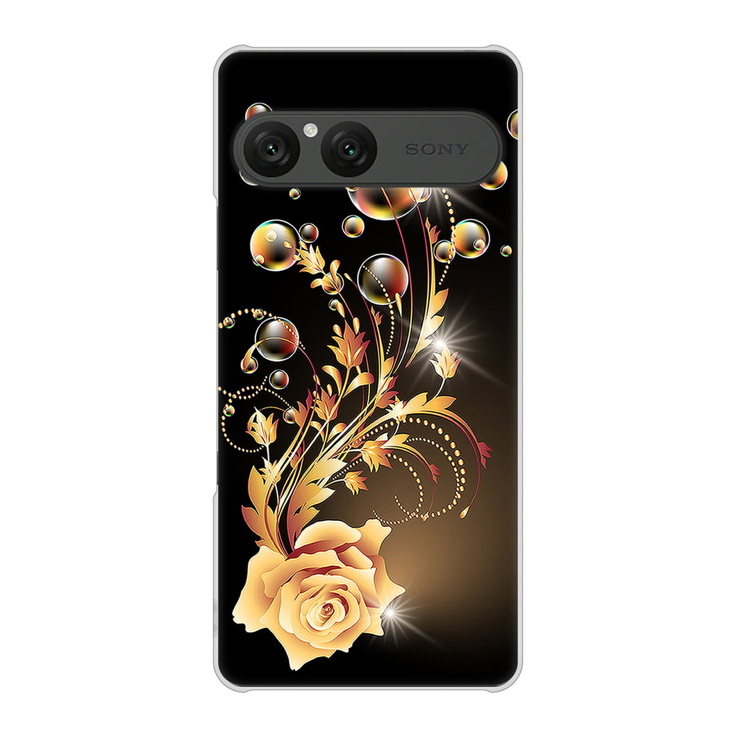 Xperia 10 VII SOG16 au 高画質仕上げ 背面印刷 ハードケースロマンチックなバラ